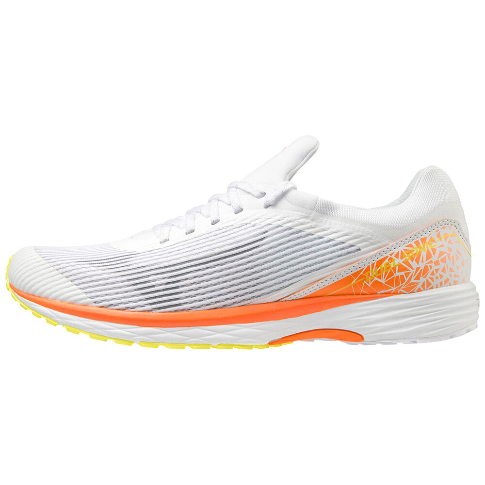 Panske Bezecke Topanky Mizuno Duel Sonic Biele/Oranžové Vypredaj VANF34958